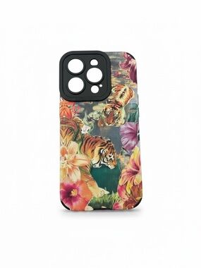 Floral Tiger iPhone 14pro Case - Multicolor Protective Phone Cover
